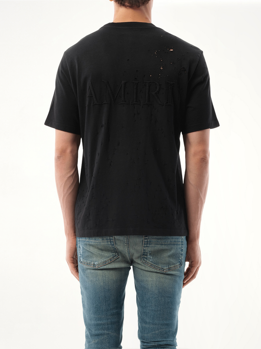 MA Shotgun Embroidered T-Shirt in Black