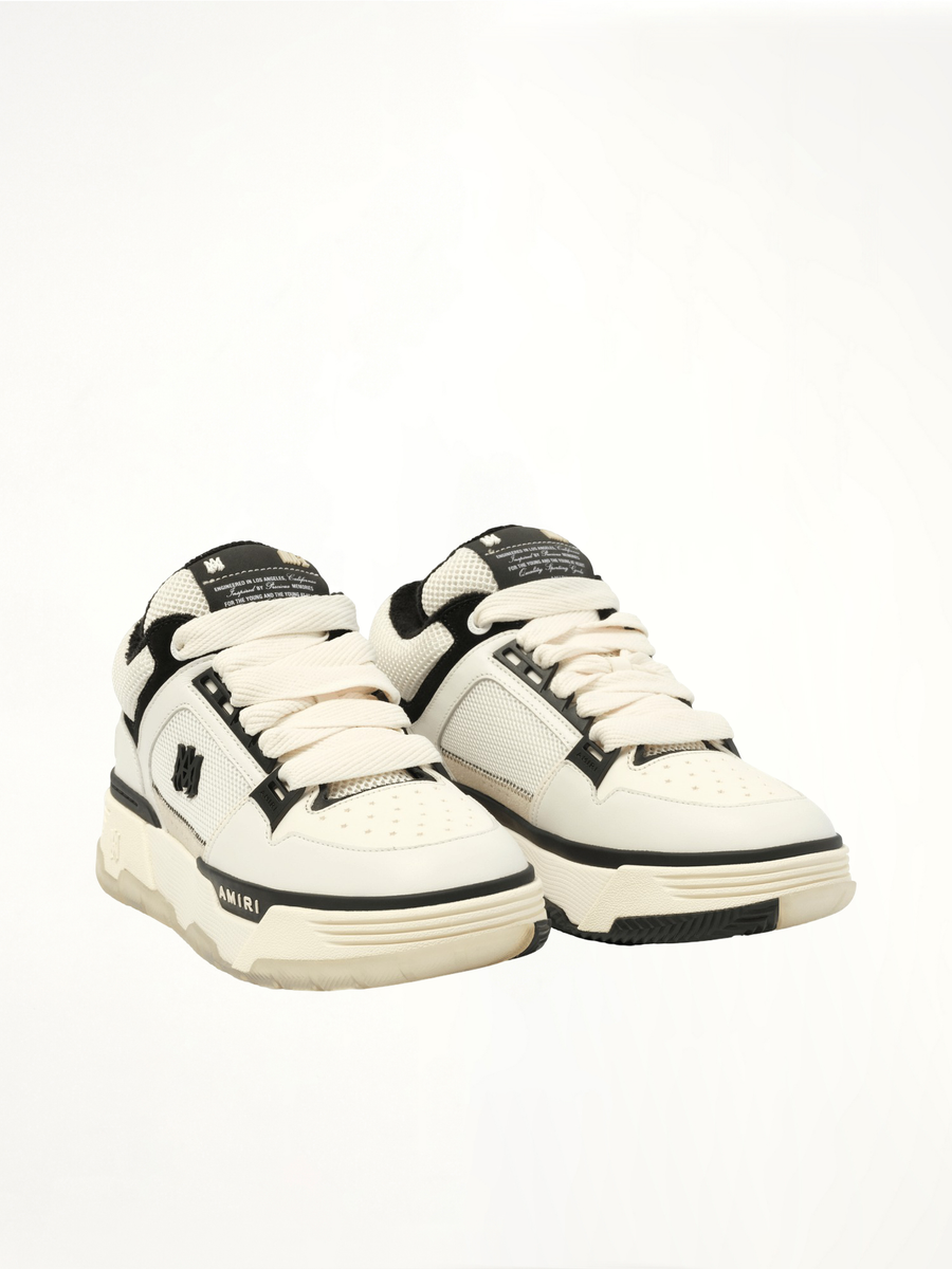 MA-1 Sneaker in White/Black Front View | AMIRI