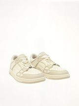 Skeleton Low Top Sneaker in Alabaster Front View | AMIRI