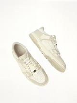 Skeleton Low Top Sneaker in Alabaster Top View | AMIRI