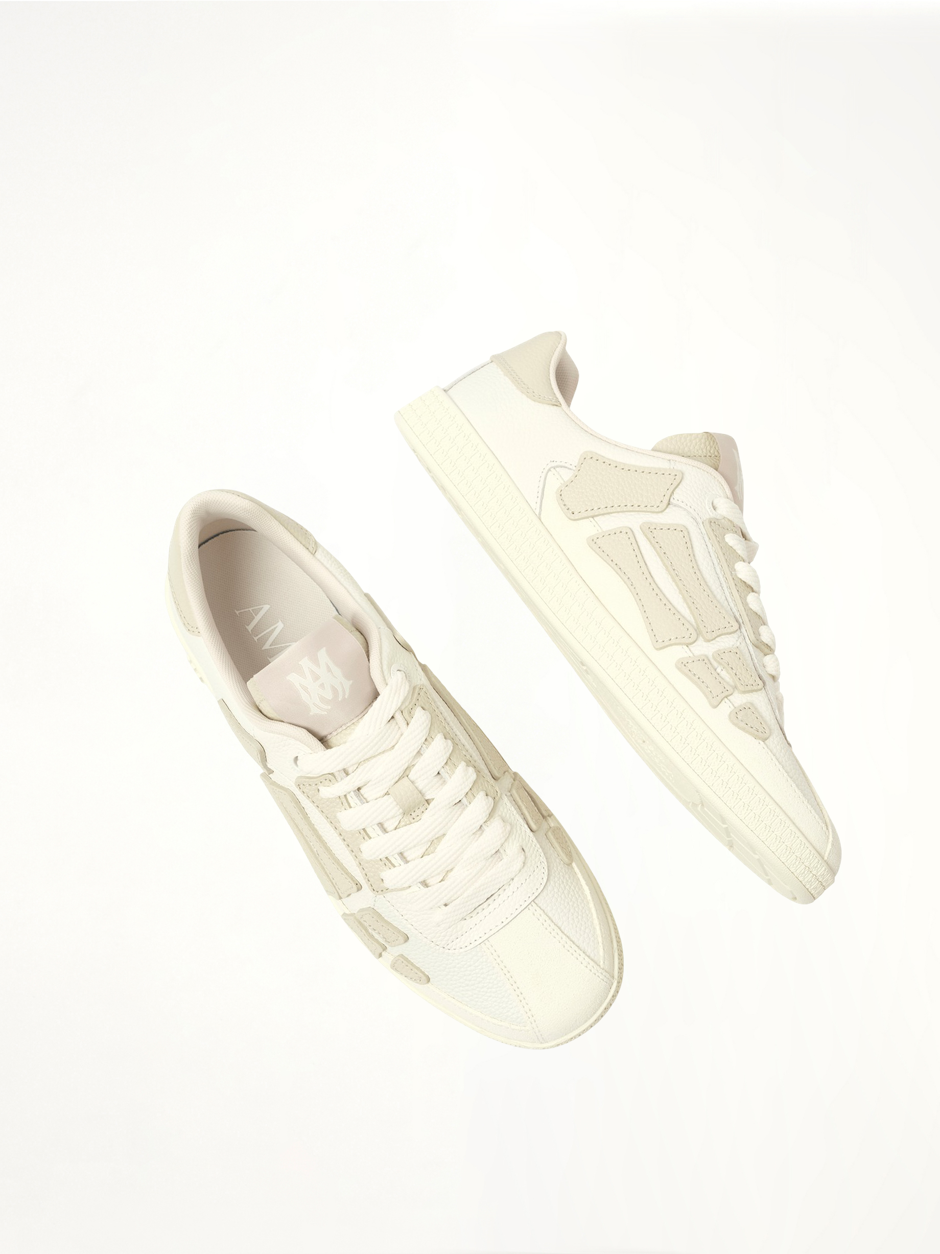 Pacific Bones Sneaker in Birch Top View | AMIRI