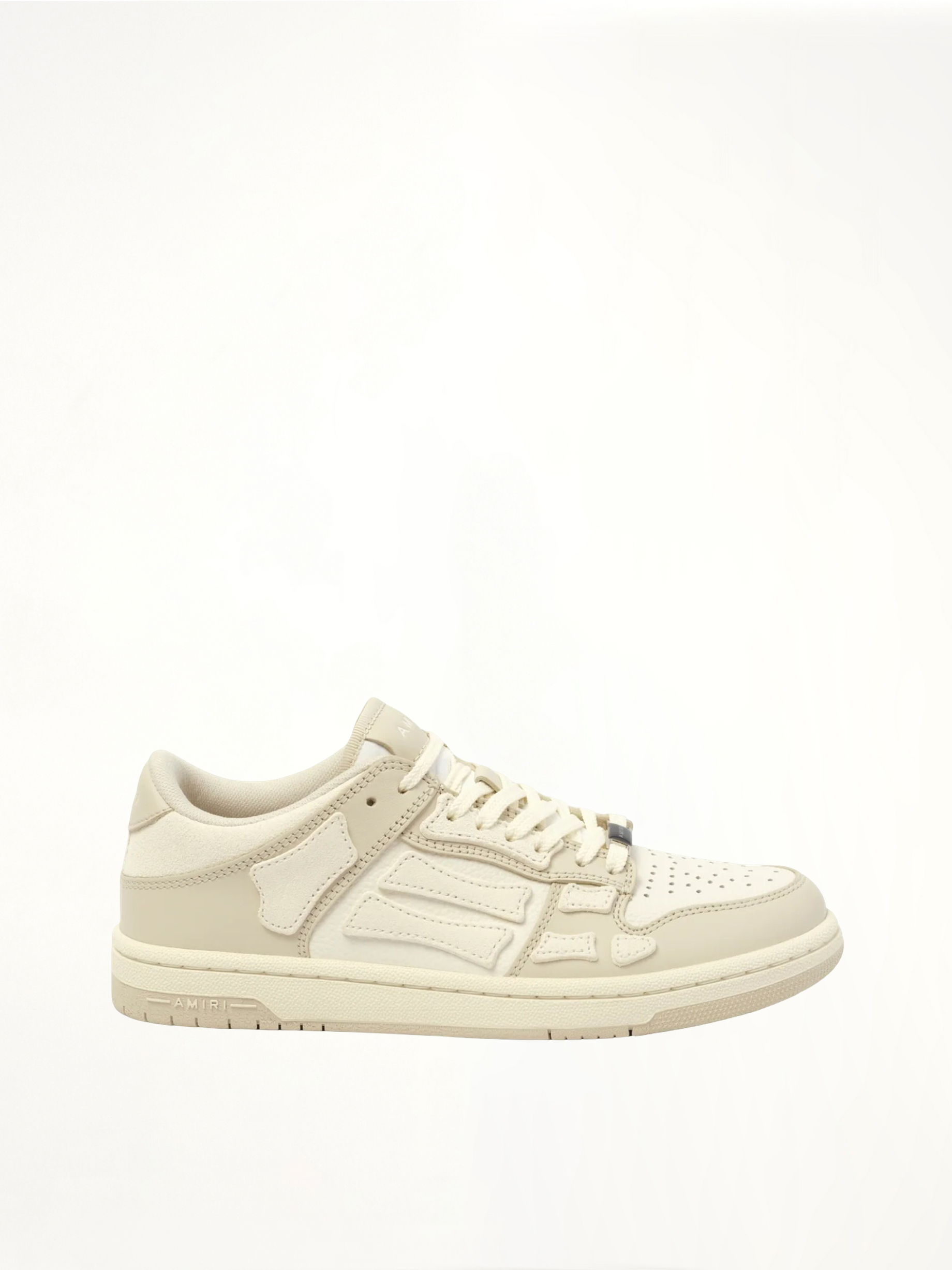 Skeleton Top Low Sneaker in Alabaster