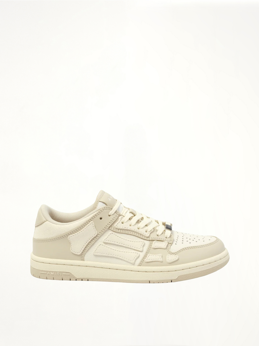 Skeleton Top Low Sneaker in Alabaster Side View | AMIRI