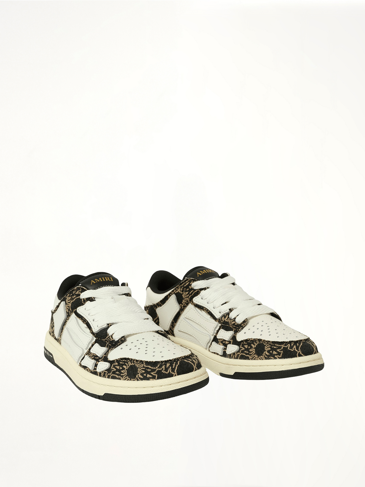 MA Quad Skeleton Low Top Sneaker in Black Front View | AMIRI