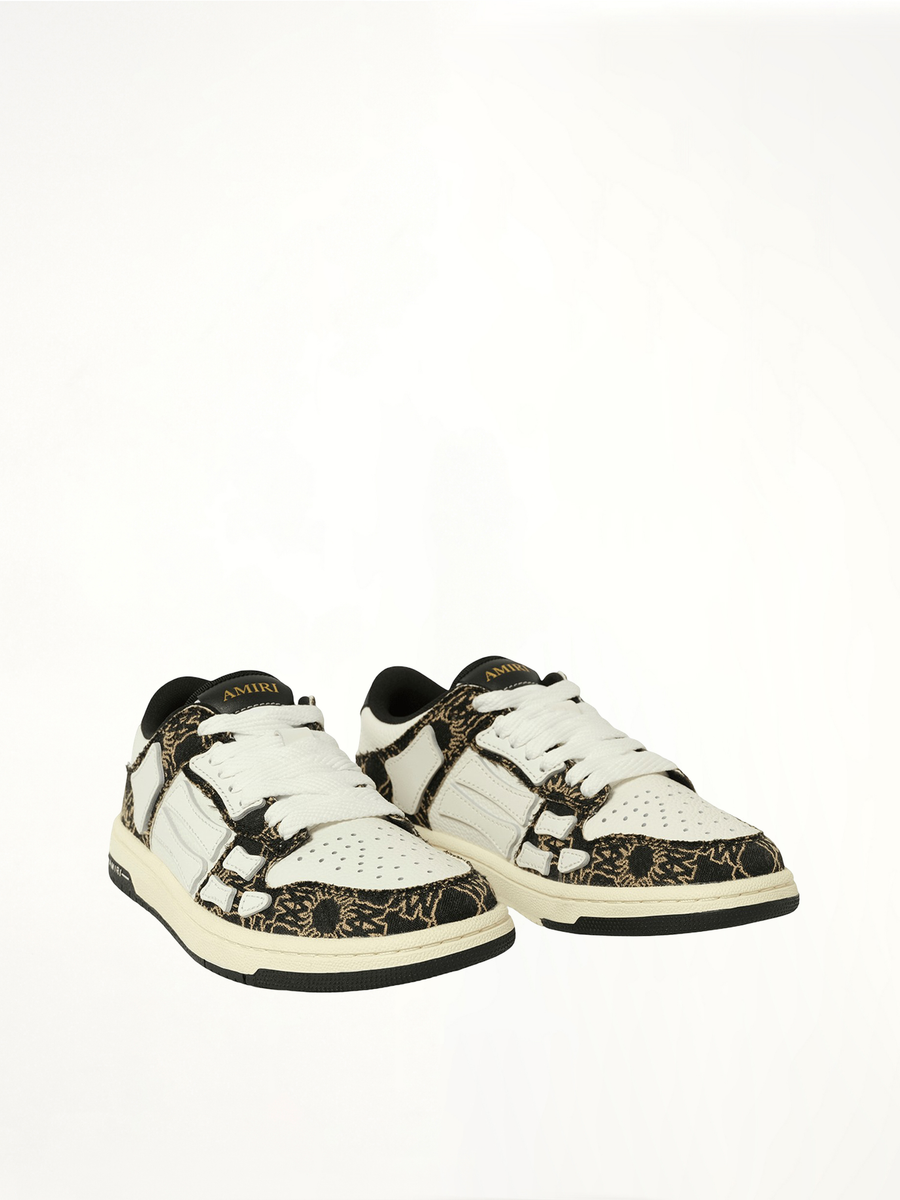 MA Quad Skeleton Low Top Sneaker in Black Front View | AMIRI