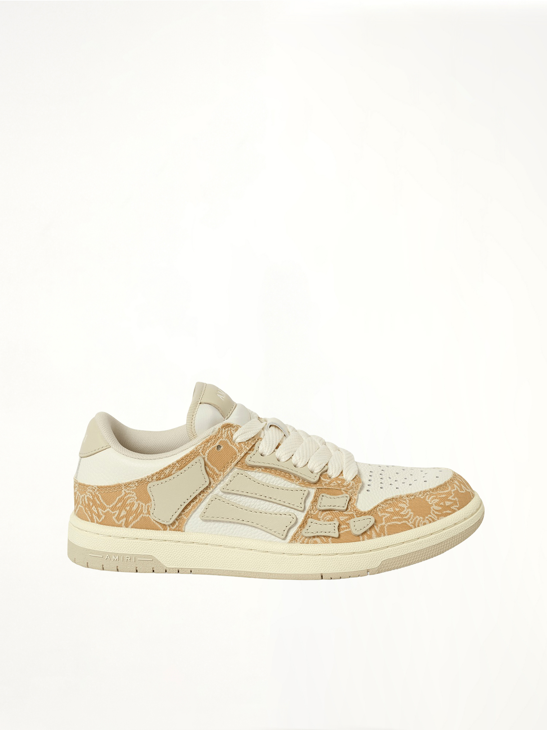 MA Quad Skeleton Low Top Sneaker in Birch Side View | AMIRI