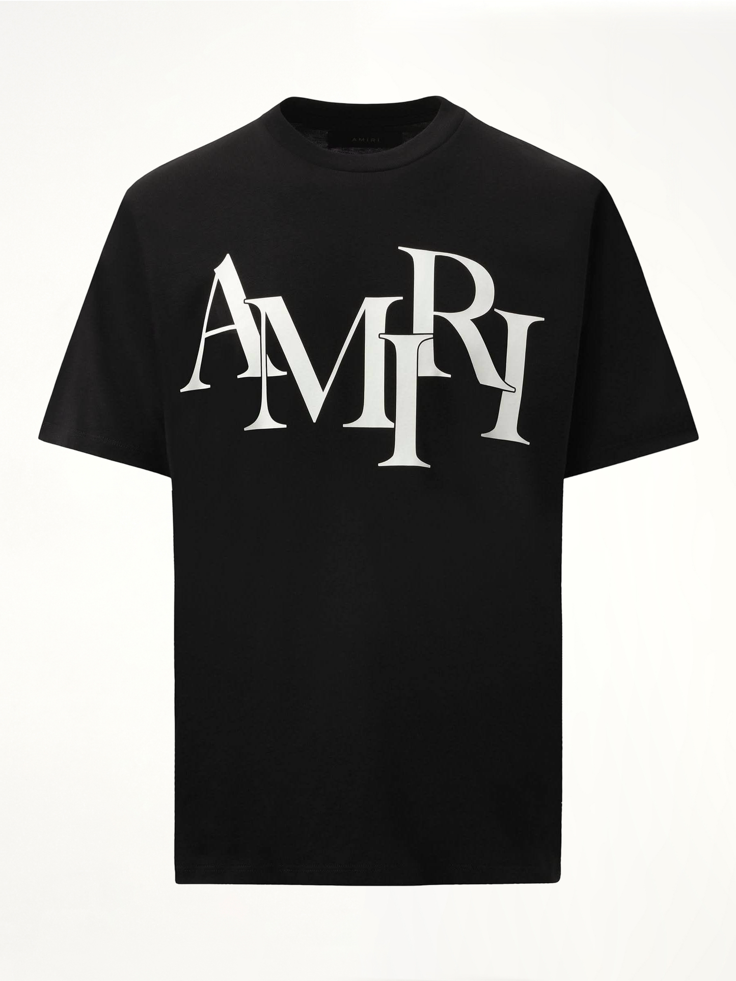 Amiri Staggered Logo T-Shirt in Black