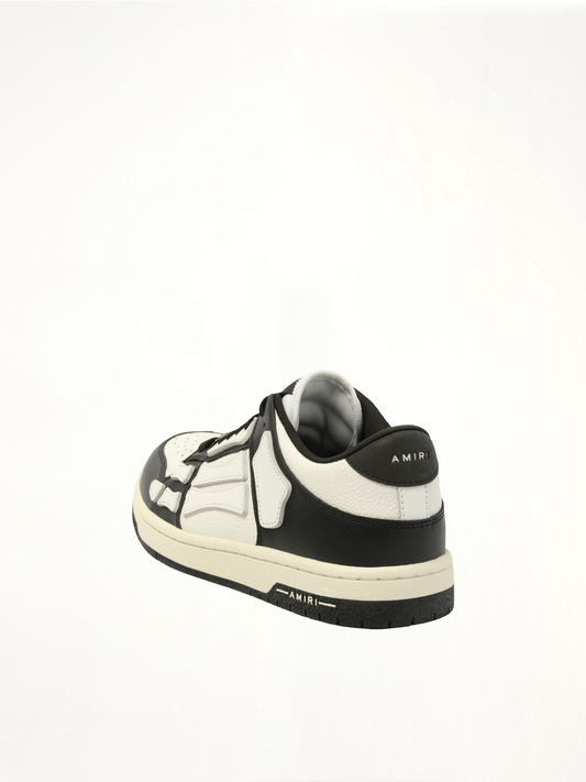 Skeleton Top Low Sneaker in Black/White