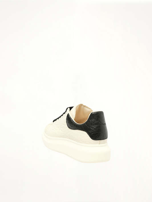 Dumbo Grain Larry Sneaker in Off White/Black