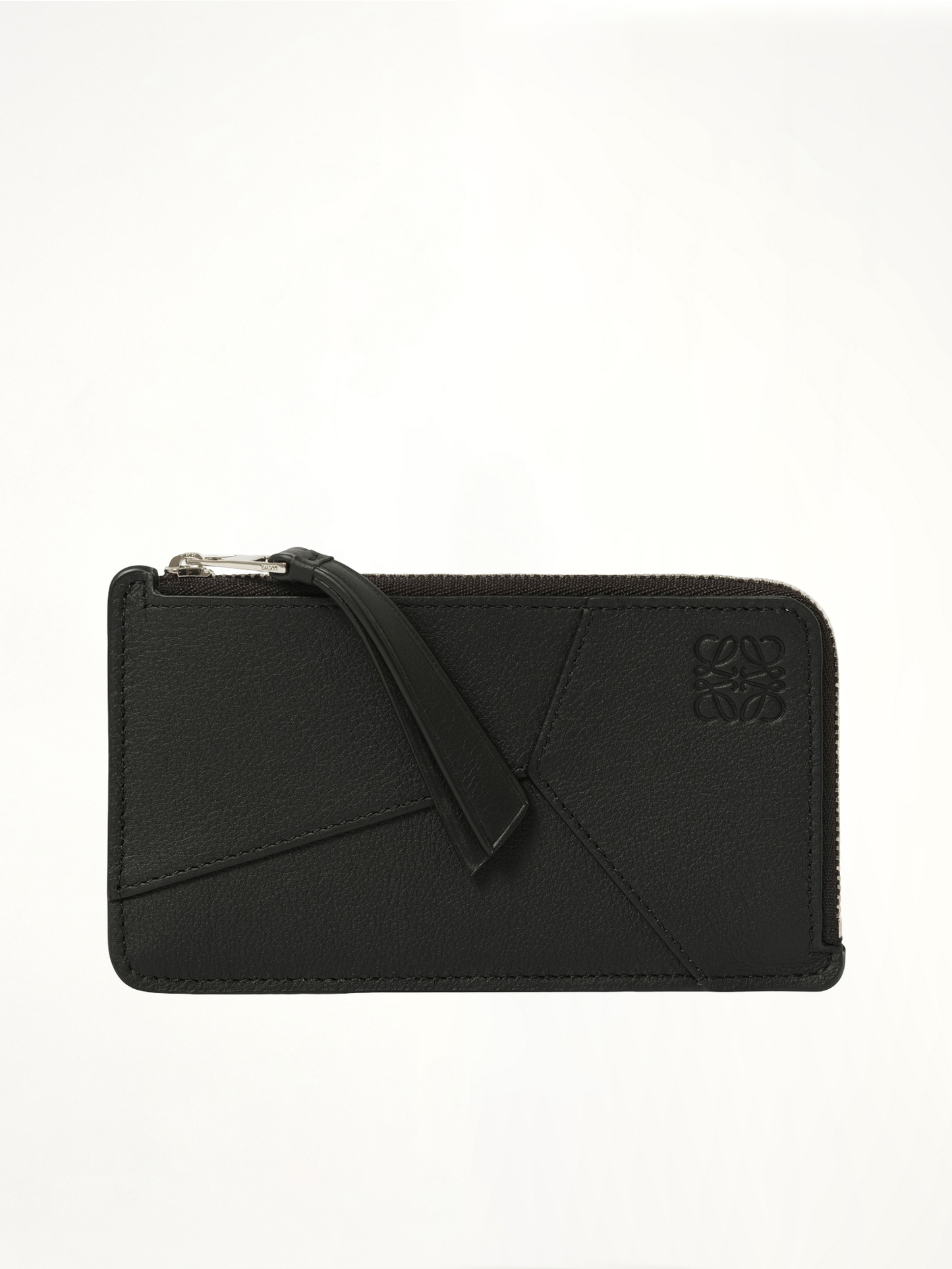 Puzzle Edge L Coin Cardholder in Black