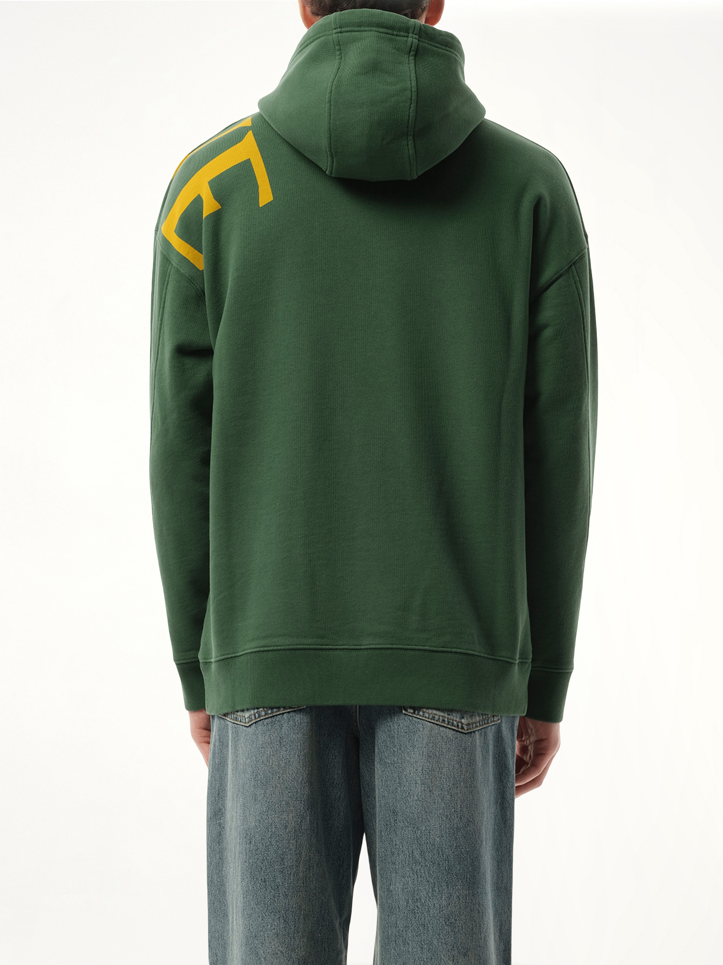 Big Logo Relaxed Hoodie in Dark Green