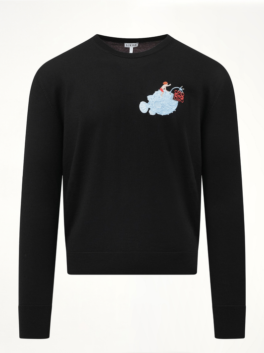 Suna Fujita Anglerfish Sweater in Black