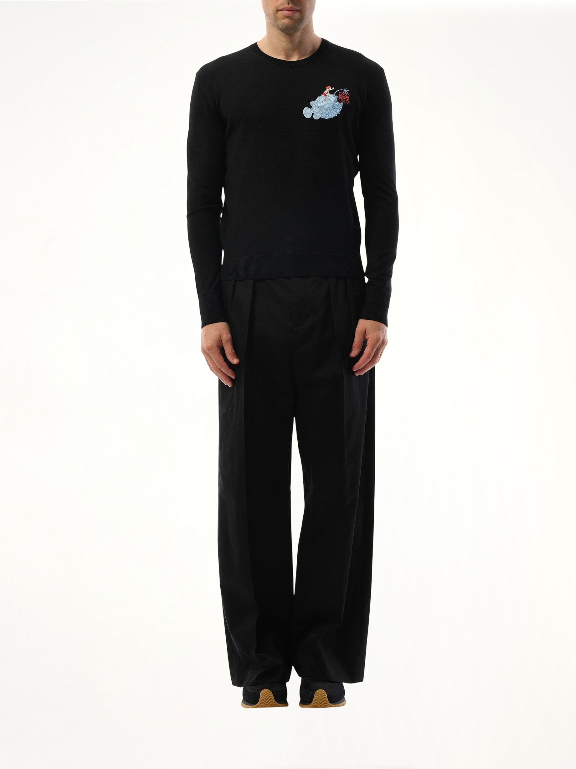 Suna Fujita Anglerfish Sweater in Black