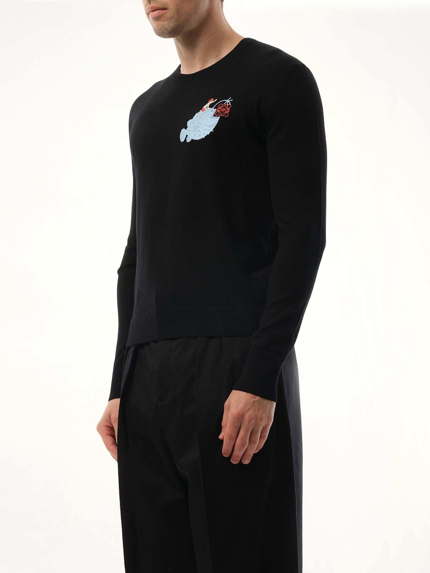 Suna Fujita Anglerfish Sweater in Black