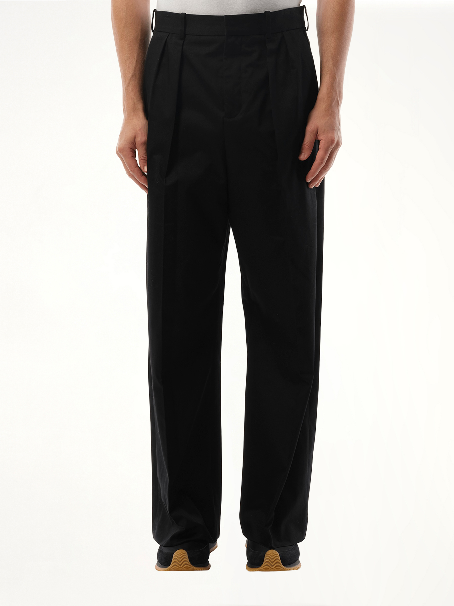Pleated Trouser in Black