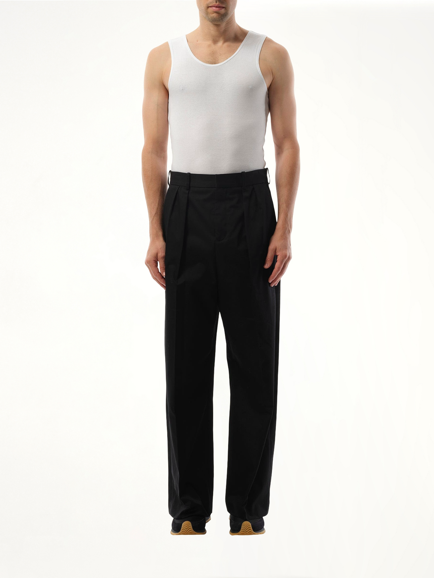 Pleated Trouser in Black