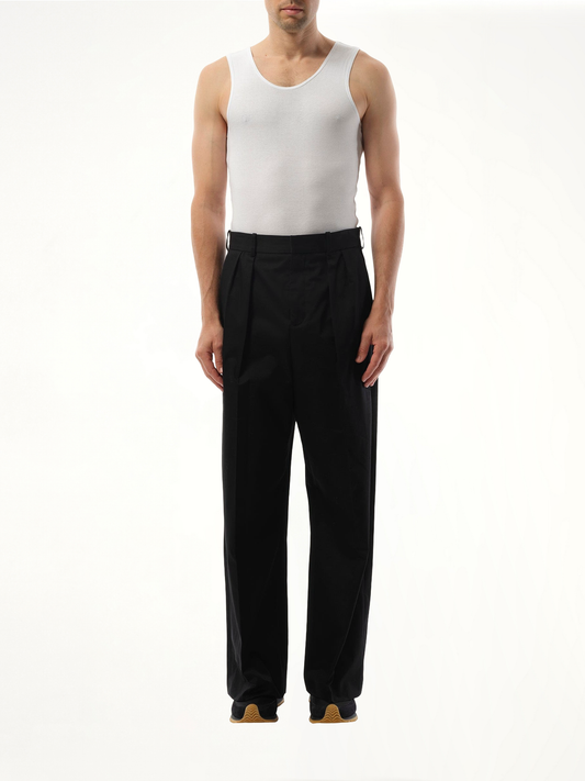 Pleated Trouser in Black