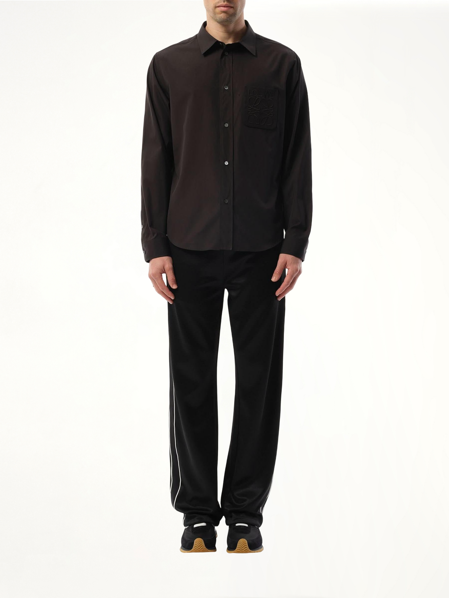 Anagram Embossed Shirt in Black