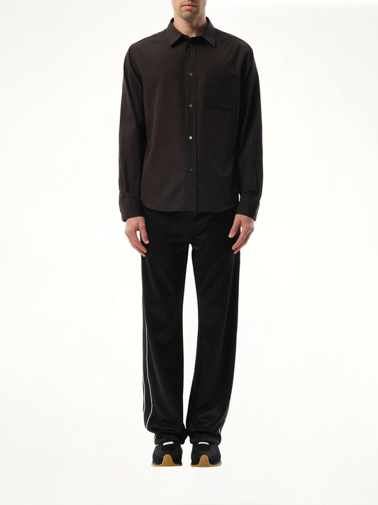 Anagram Embossed Shirt in Black