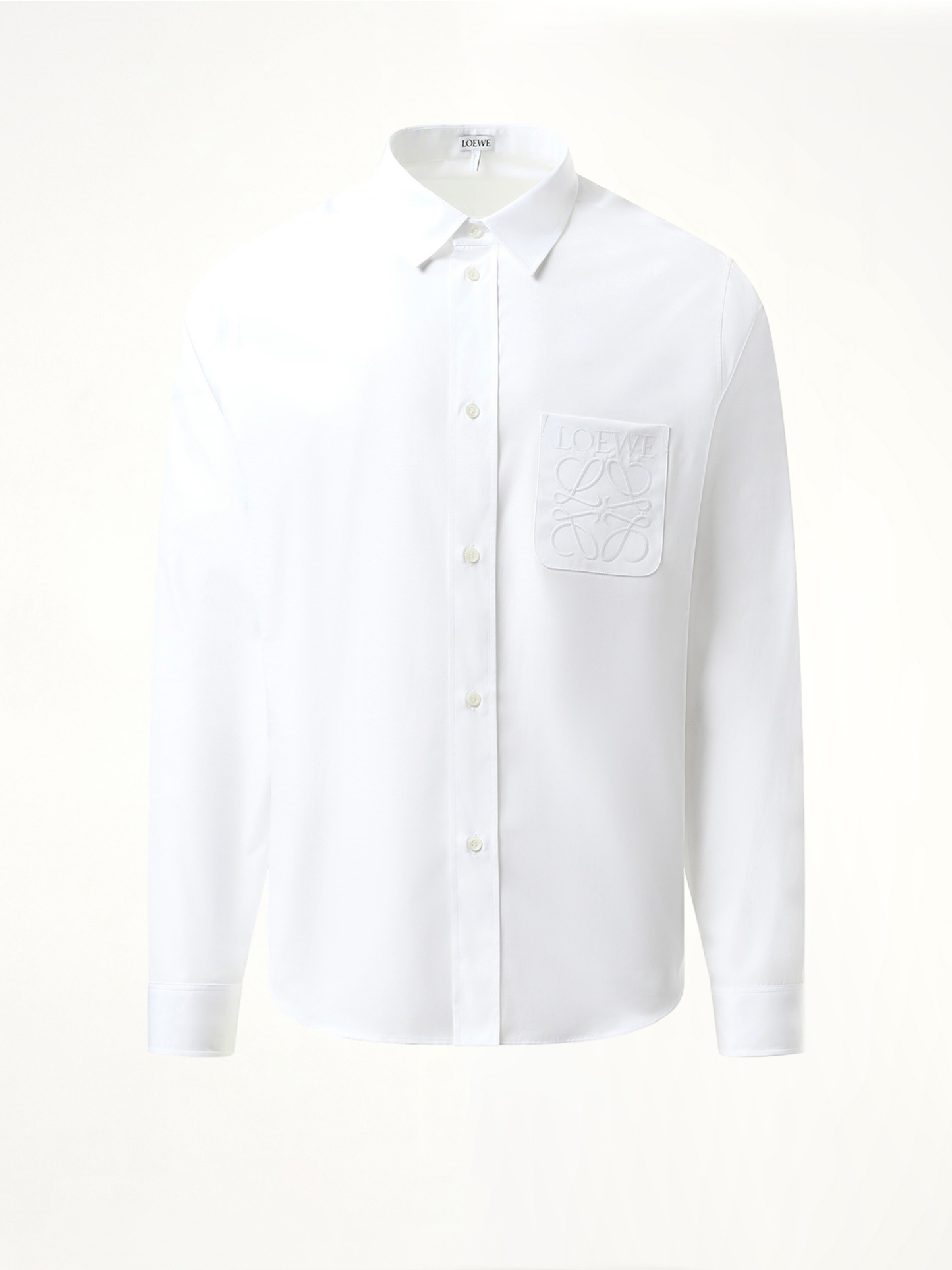 Anagram Embossed Shirt in White