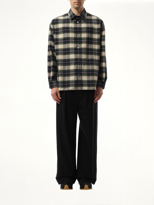 Check Overshirt in Green/Multicolour