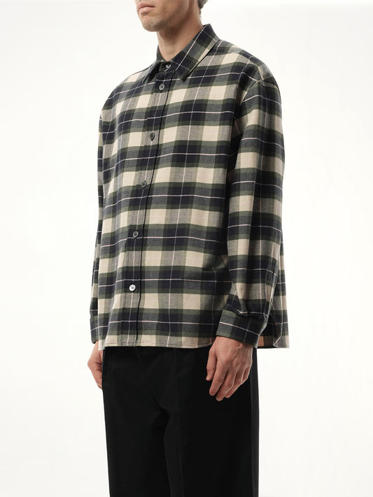 Check Overshirt in Green/Multicolour