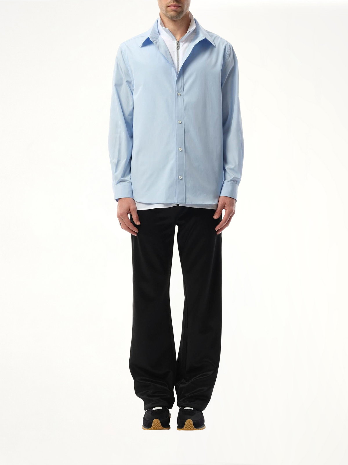 Hybrid Shirt in Light Blue/White