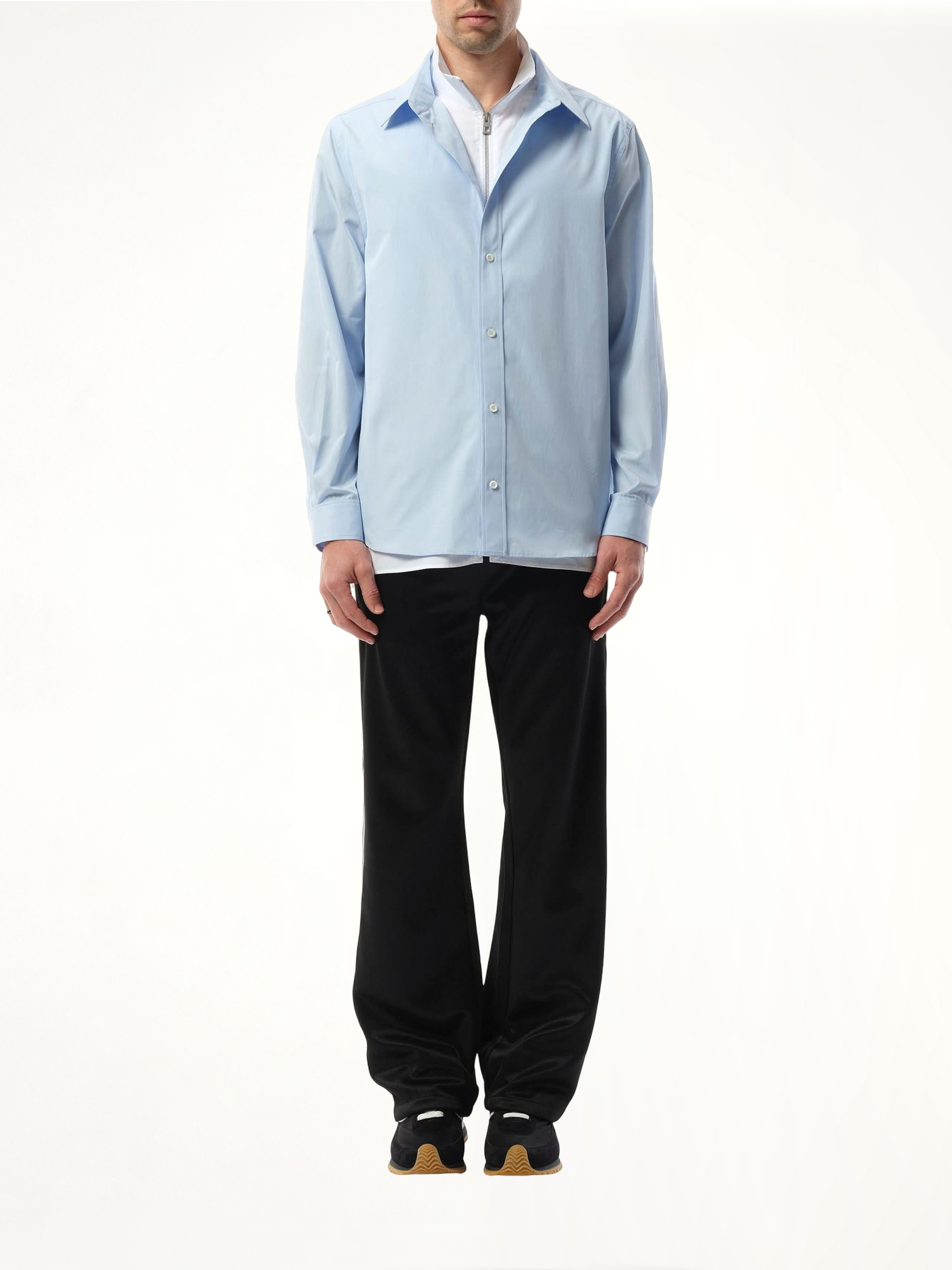 Hybrid Shirt in Light Blue/White