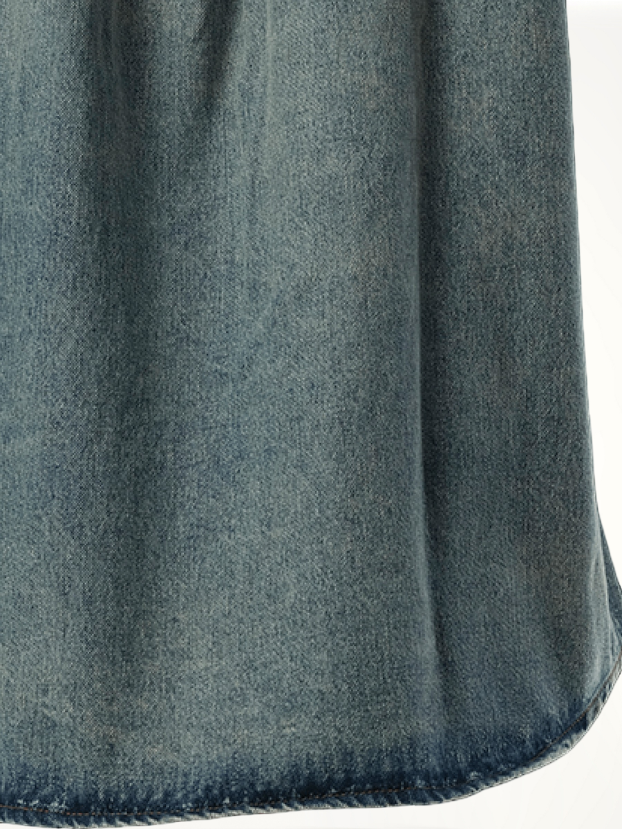 Anagram Overshirt in Washed Denim