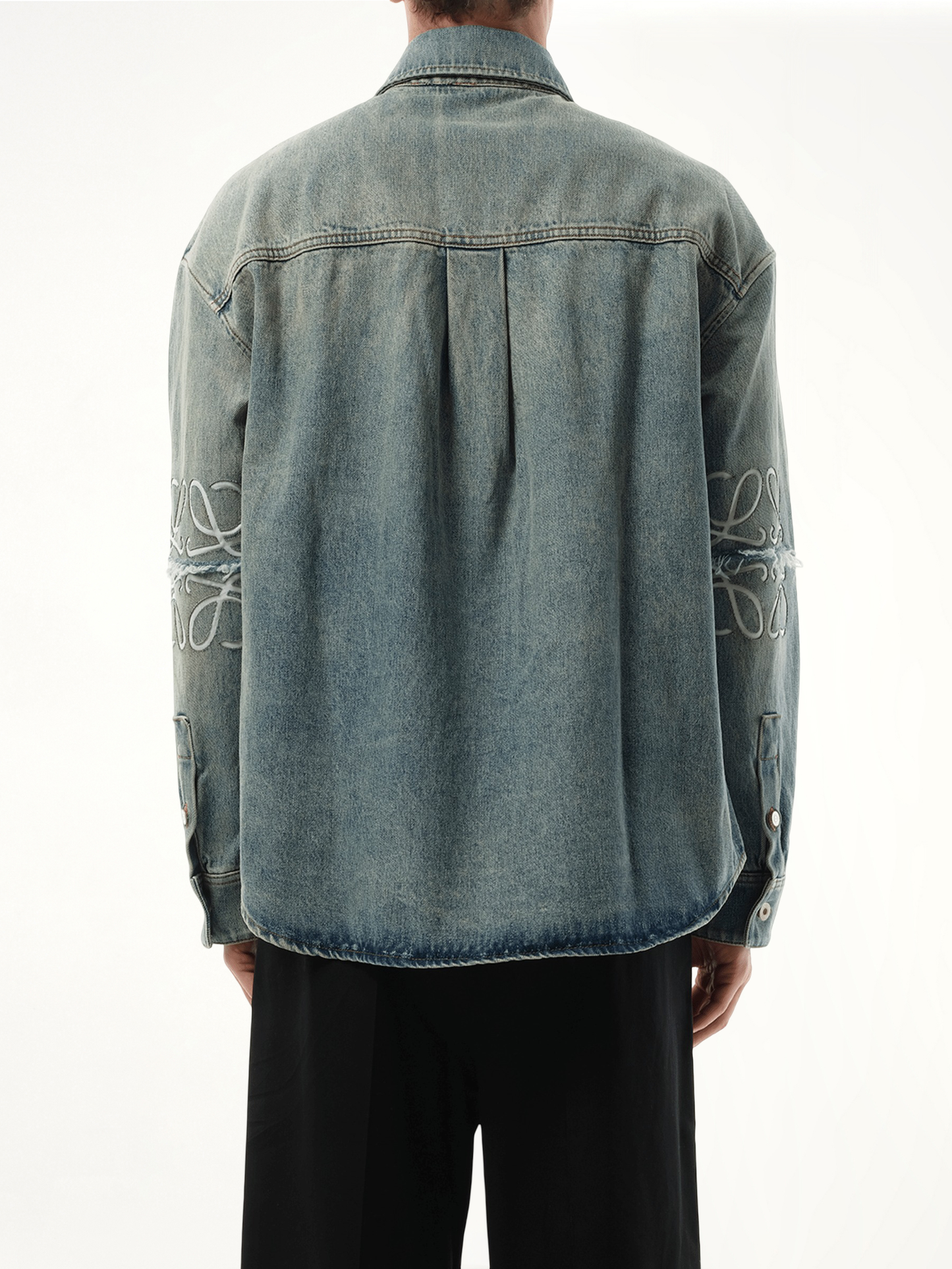 Anagram Overshirt in Washed Denim