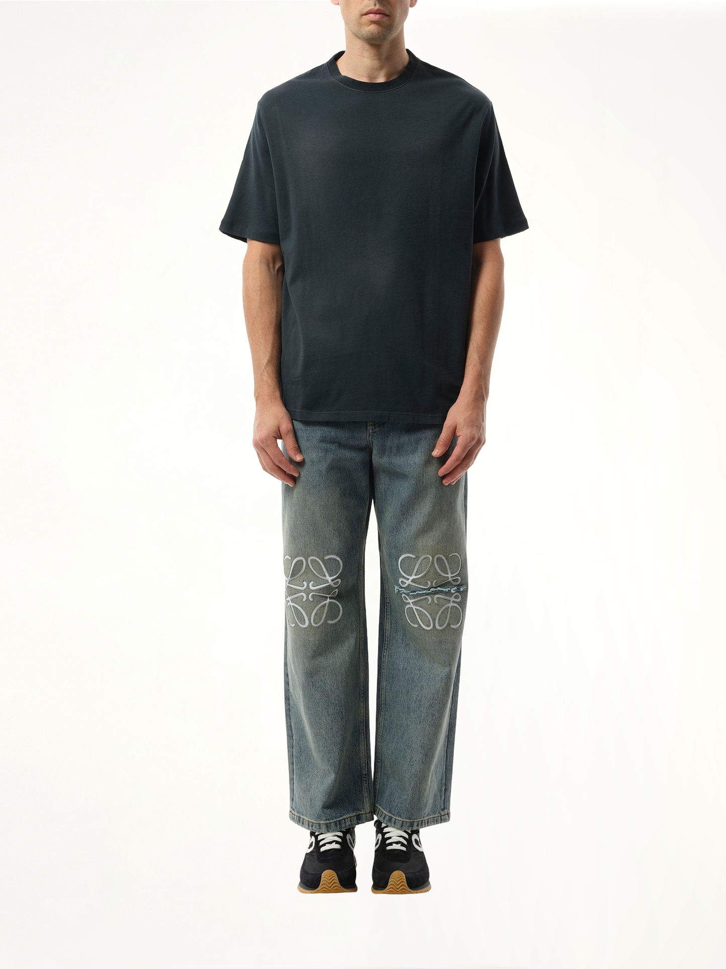 Faded Loose Fit T-Shirt in Black