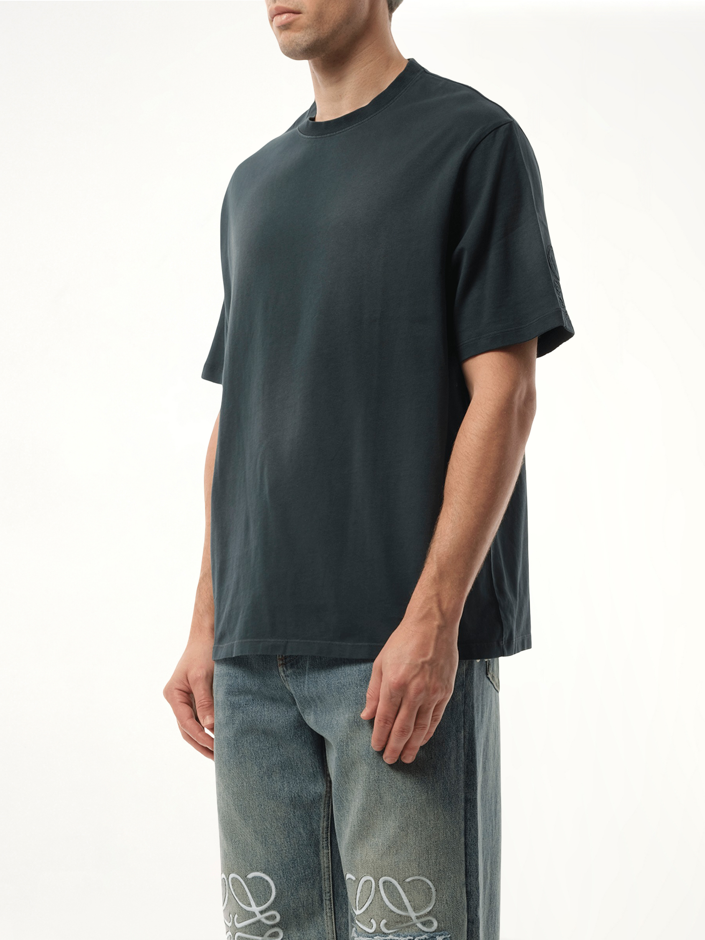 Faded Loose Fit T-Shirt in Black