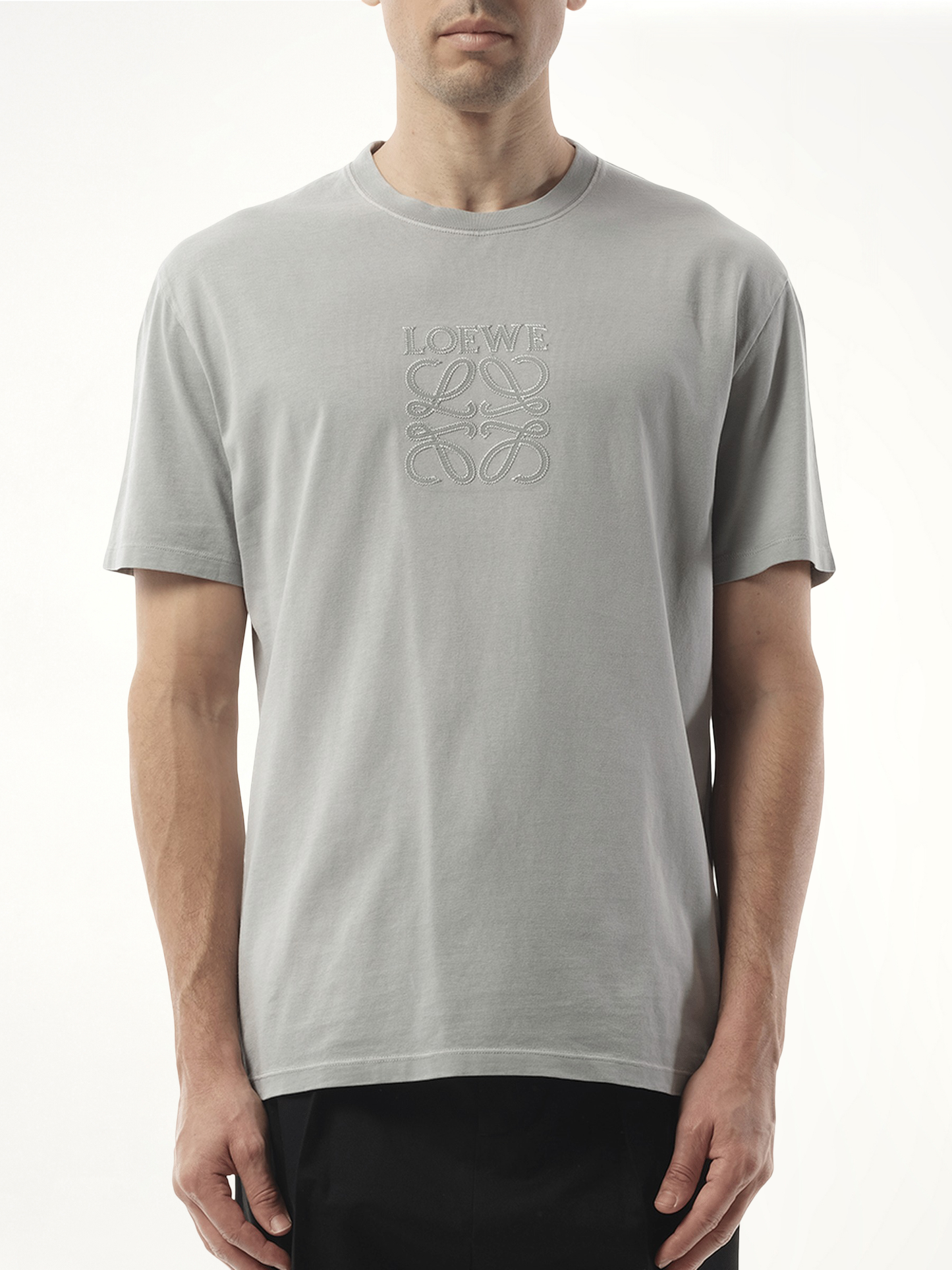 Faded Anagram T-Shirt in Light Grey