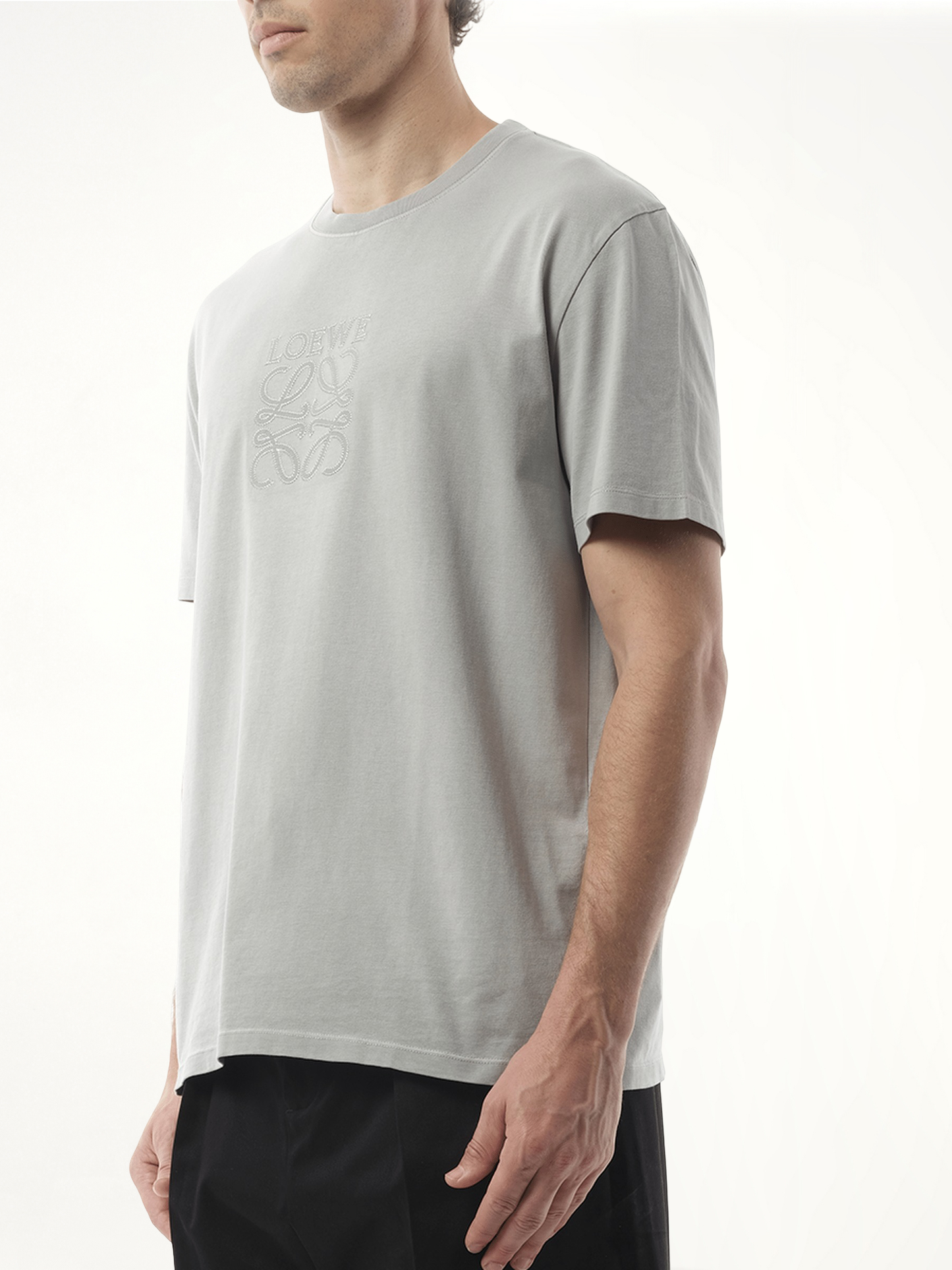 Faded Anagram T-Shirt in Light Grey