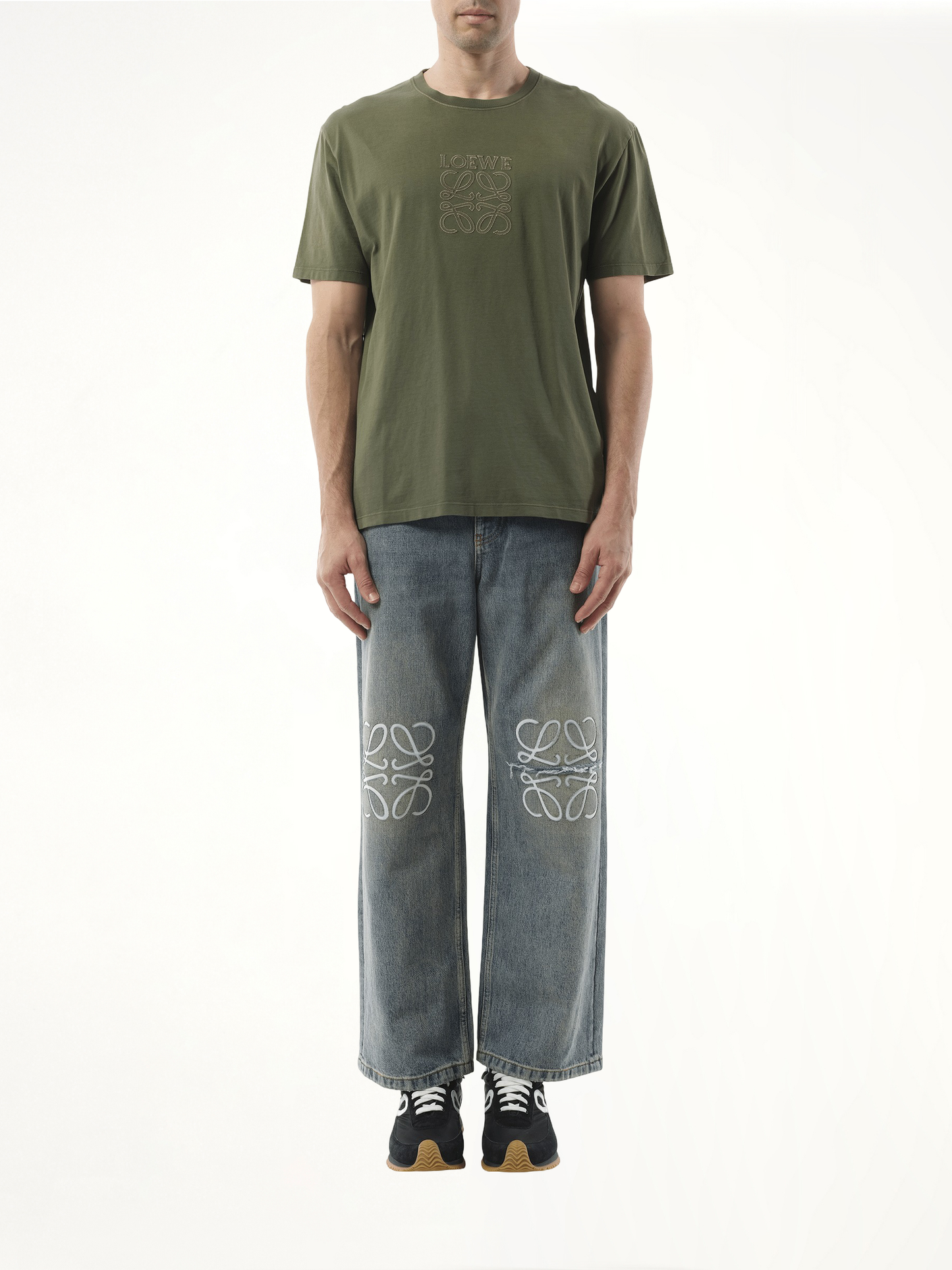 Faded Anagram T-Shirt in Khaki Green