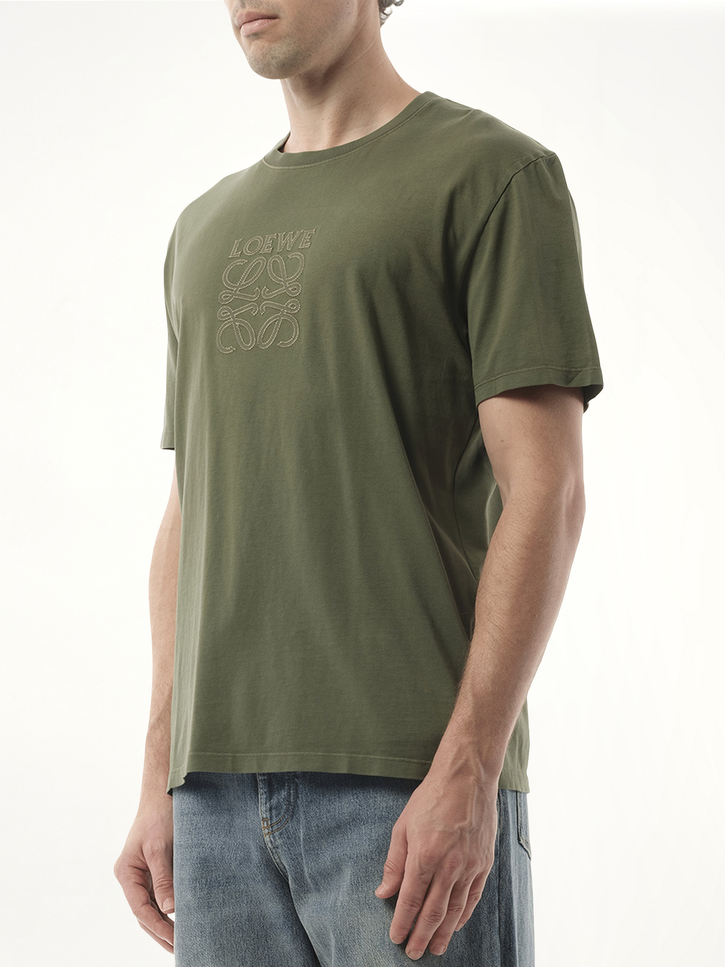 Faded Anagram T-Shirt in Khaki Green