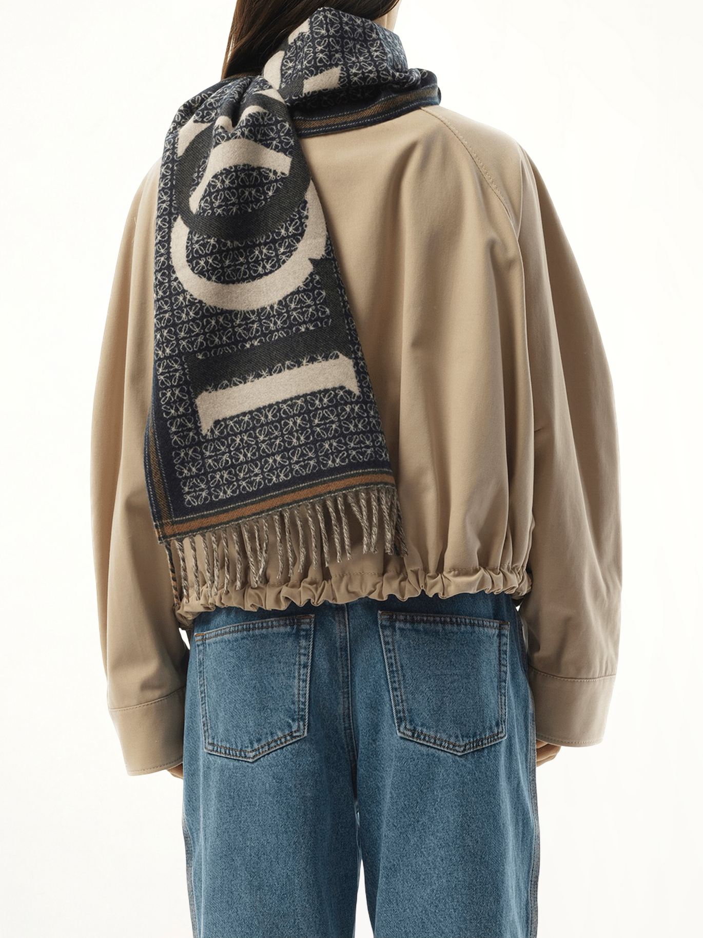 Loewe Love Scarf in Navy Blue