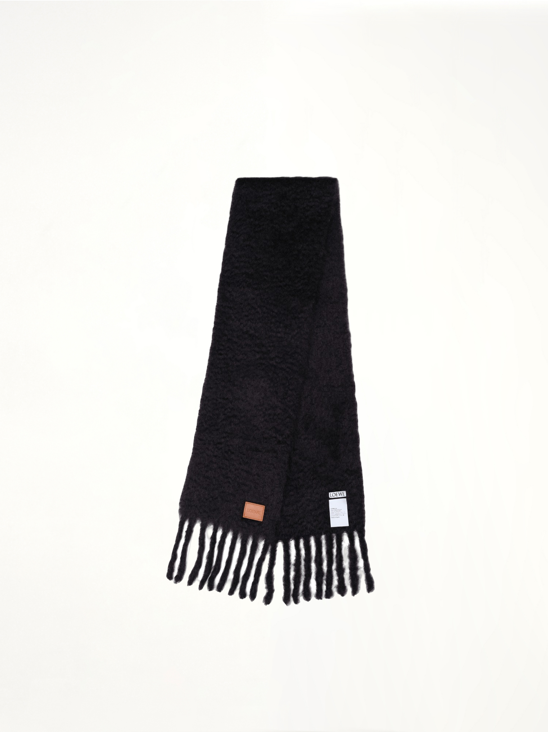 Mohair Blend Scarf in Black