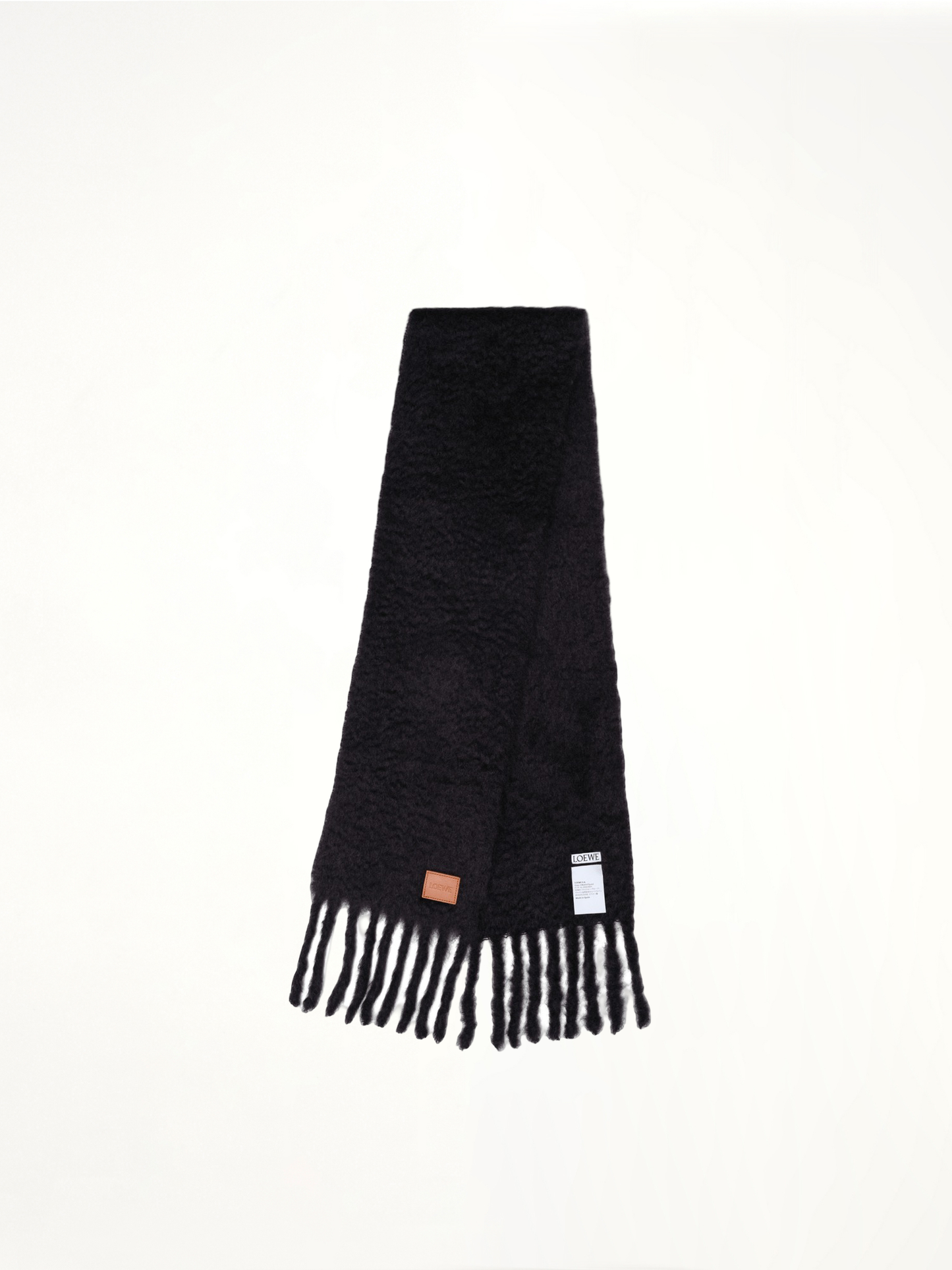 Mohair Blend Scarf in Black