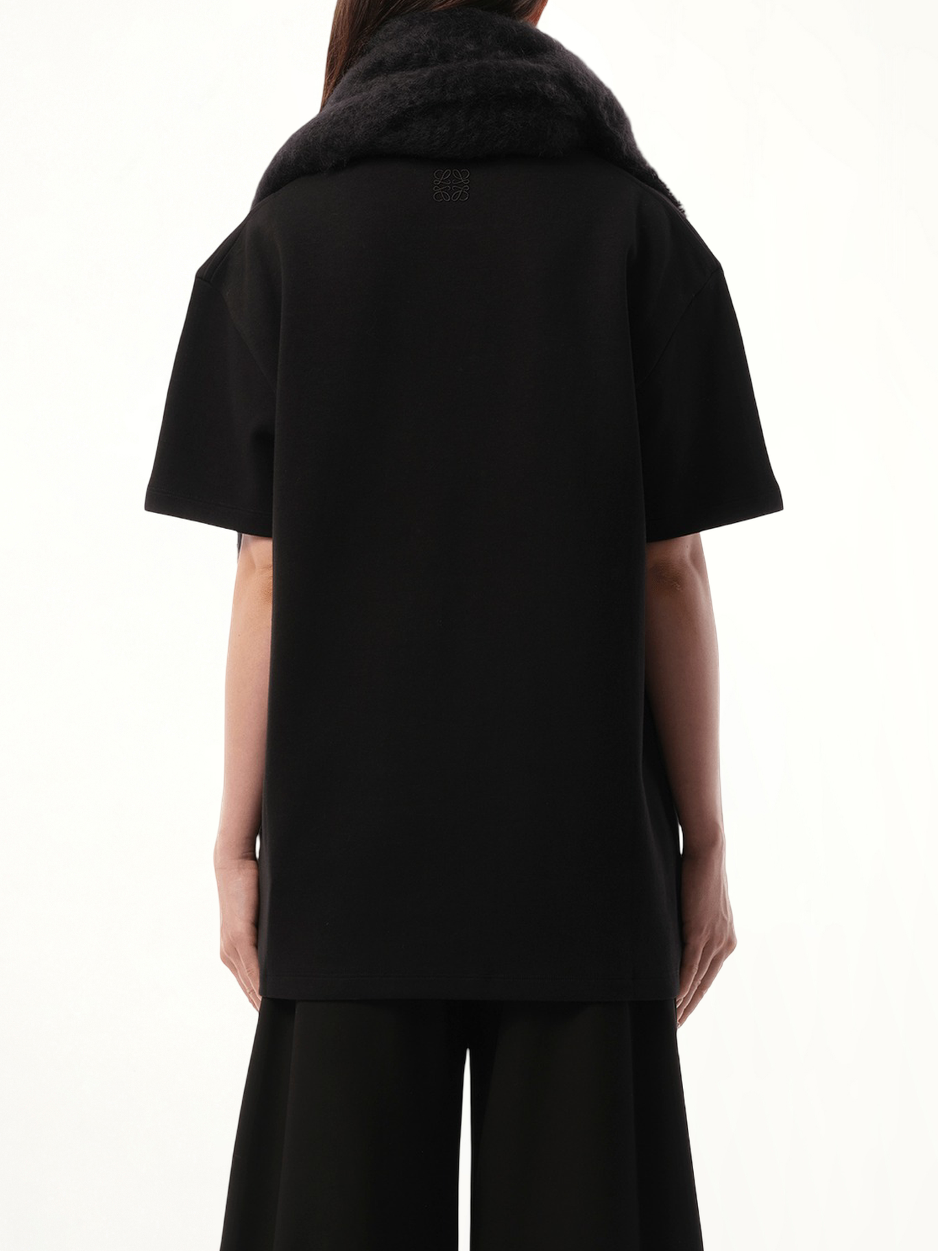 Mohair Blend Scarf in Black