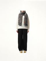 Textured Anagram Scarf in Black/Grey