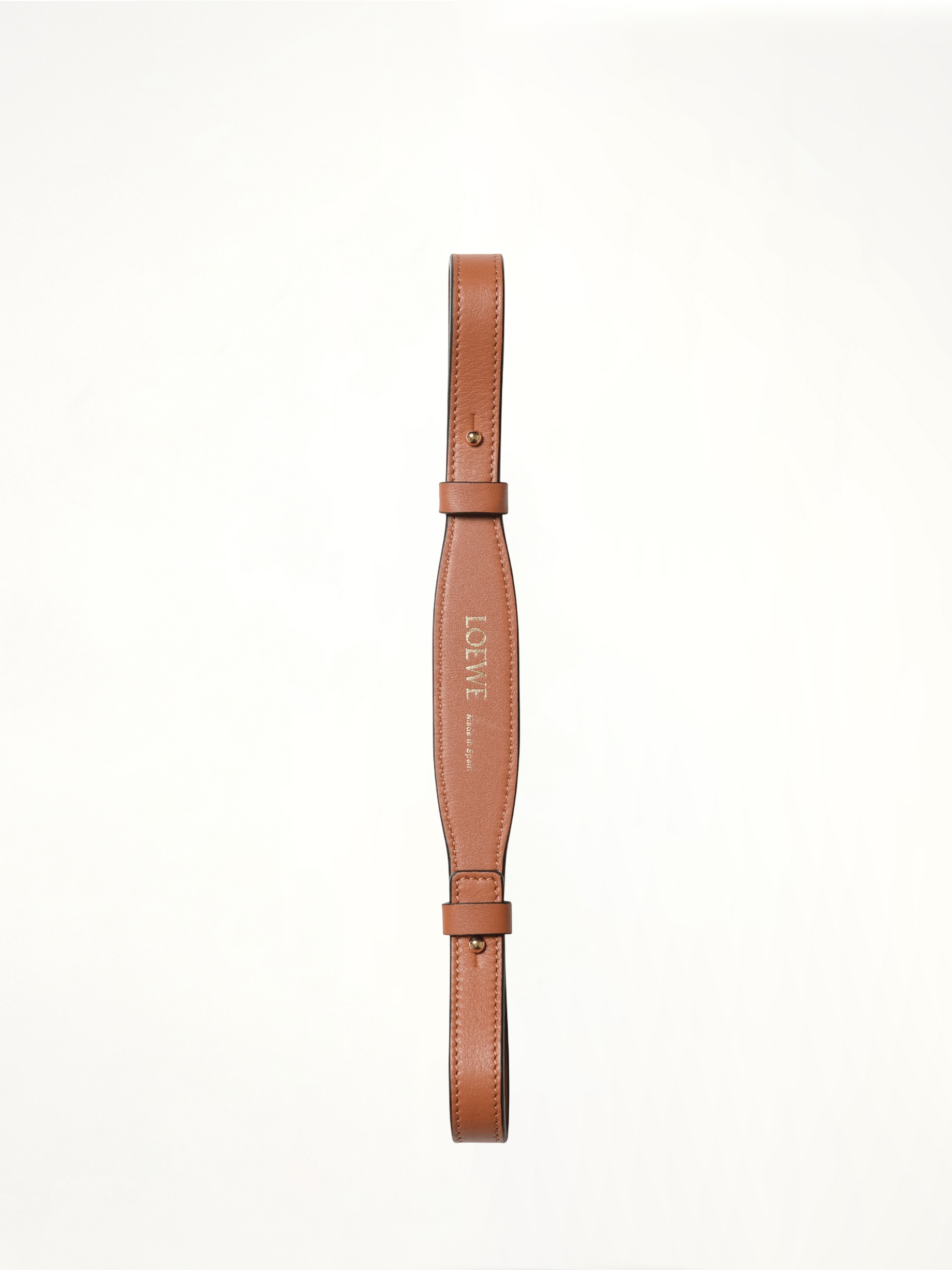 Branded Short Strap in Tan