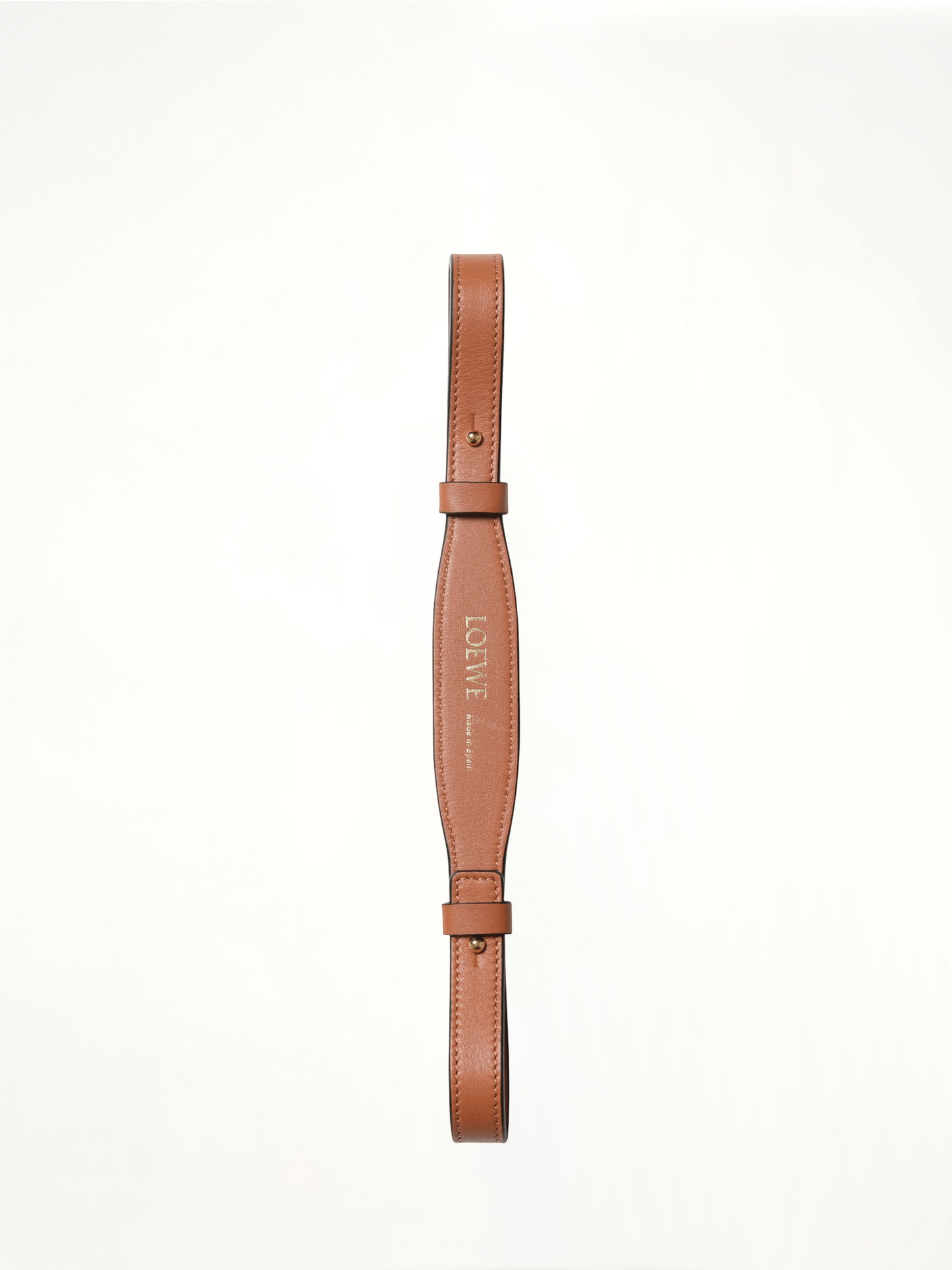 Branded Short Strap in Tan
