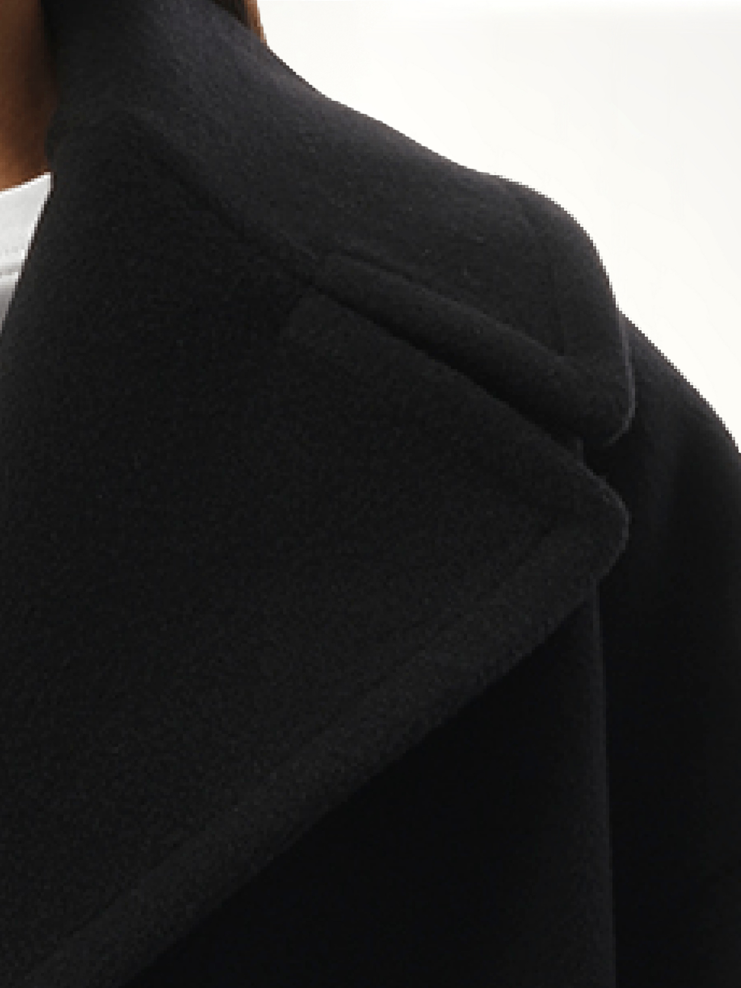 Single Breasted Short Coat in Black