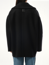 Single Breasted Short Coat in Black