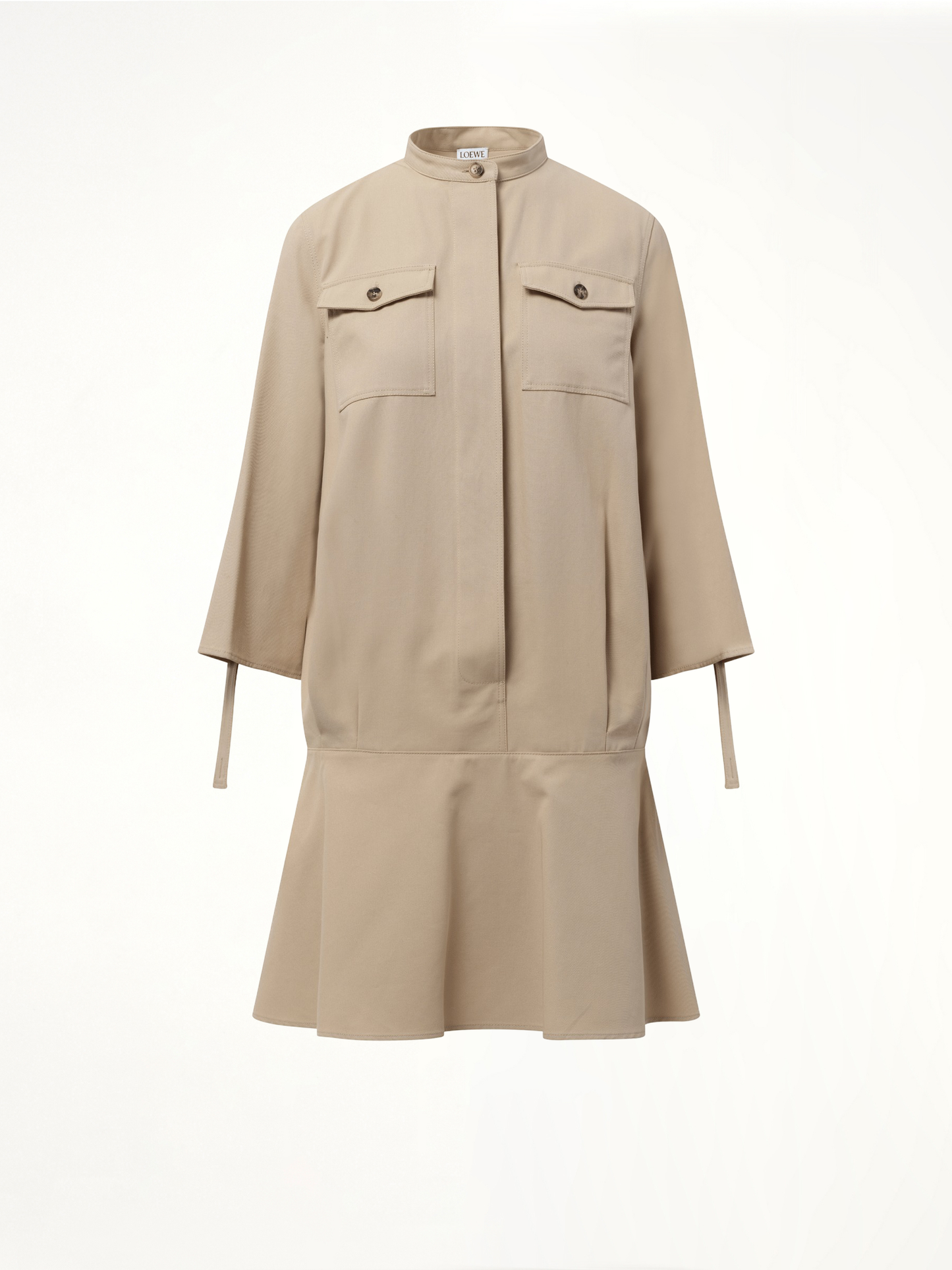 Drop Waist Dress in Beige