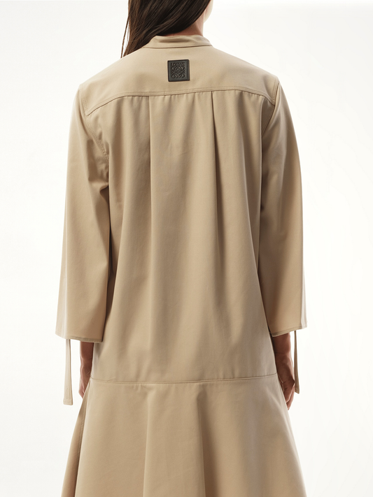 Drop Waist Dress in Beige