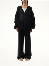 Relaxed Fit Anagram Cardigan in Black