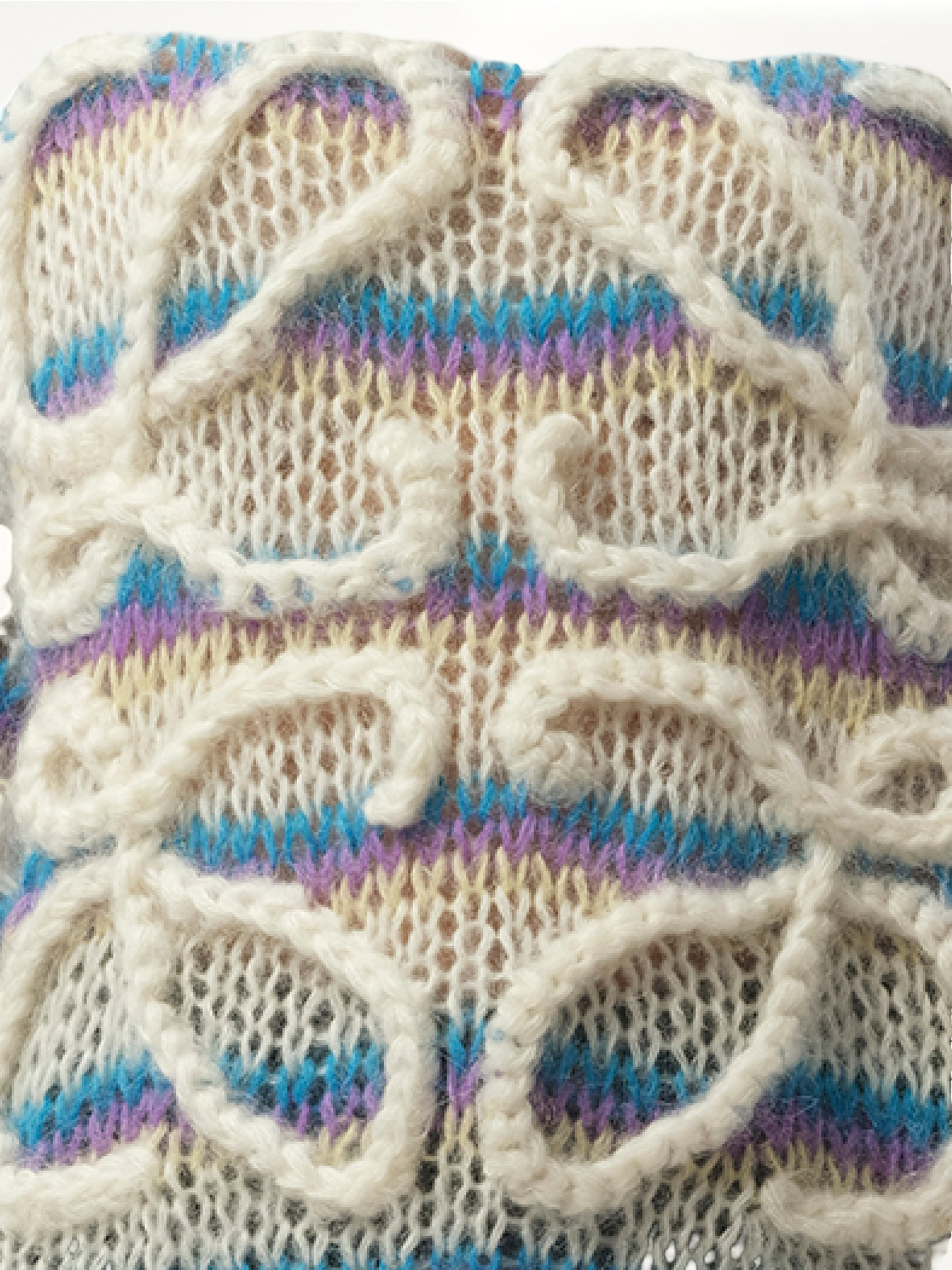 Relaxed Fit Anagram Sweater in White/Multicolour