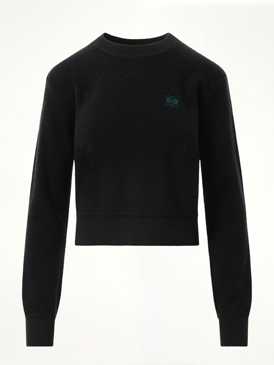 Merino Wool Anagram Sweater in Black